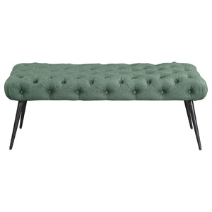 English Elm Galiano Velvet Tufted Upholstered Bench with Metal Legs for Bedroom or Entryway B062P441135