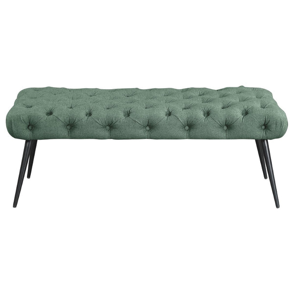 English Elm Galiano Velvet Tufted Upholstered Bench with Metal Legs for Bedroom or Entryway B062P441135