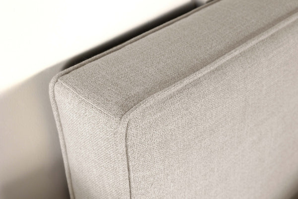 English Elm Sand Upholstered Twin Headboard Tailored Welt Border Pine Frame Minimalist Bedroom B062P153892