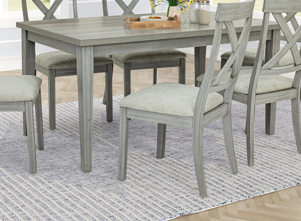 English Elm 1pc Gray Rectangular Dining Table 60"x36"x30" Modern Wooden Design Durable Build Easy Assembly B011P284433