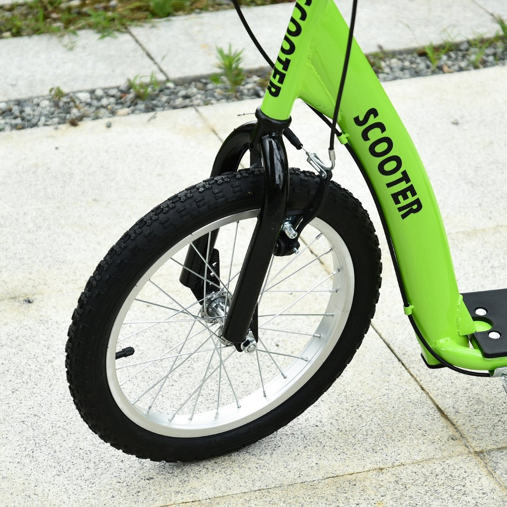 English Elm Aosom Kids Kick Scooter Steel Frame Inflatable Wheels Adjustable Handlebar Ages 5 Up W2225P249784