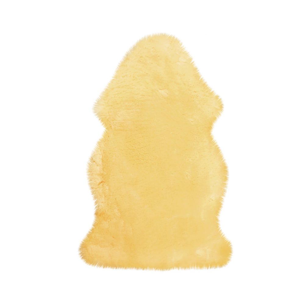 Homeroots Cream Animal Print Area Rug  Genuine Sheepskin 317006