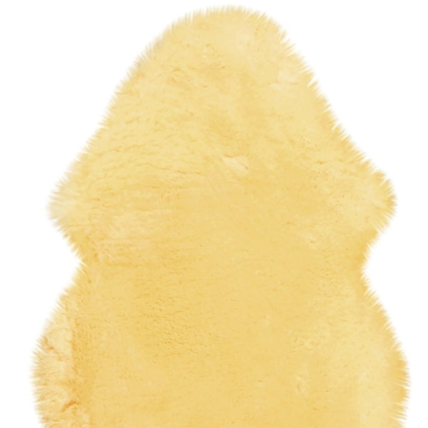 HomeRoots 2' X 3' Cream Genuine Sheepskin Shag Rug - Luxurious Animal Print Accent for Comfort & Style 317006