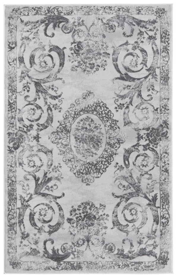 Unique Loom Ivory Finsbury Rug - Elegant Softness For Serene Spaces, Perfect For Living Areas And Bedrooms Gray  3170114-unique-loom