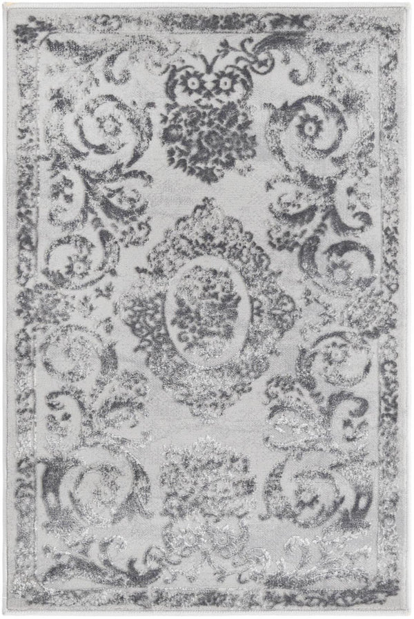 Unique Loom Ivory Finsbury Rug - Elegant Softness For Serene Spaces, Perfect For Living Areas And Bedrooms Gray  3170115-unique-loom