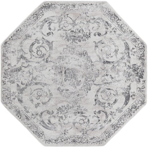 Unique Loom Ivory Finsbury Rug - Elegant Softness For Serene Spaces, Perfect For Living Areas And Bedrooms Gray  3170119-unique-loom