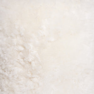 Homeroots 18" X 18" X 16.5" White Short-hair Sheepskin - Stump Pouf White Sheepskin 317013