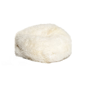 Homeroots 31" X 31" X 31" White Short-hair Sheepskin Bean Bag White Sheepskin 317022