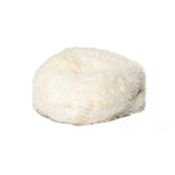 Homeroots 31" X 31" X 31" White Short-hair Sheepskin Bean Bag White Sheepskin 317022