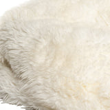 Homeroots 31" X 31" X 31" White Short-hair Sheepskin Bean Bag White Sheepskin 317022