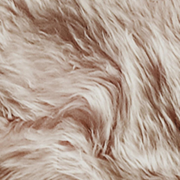 HomeRoots 4' X 6' Genuine Sheepskin Handmade Area Rug - Luxurious Softness, Durable Design for Cozy Spaces Pink 317029