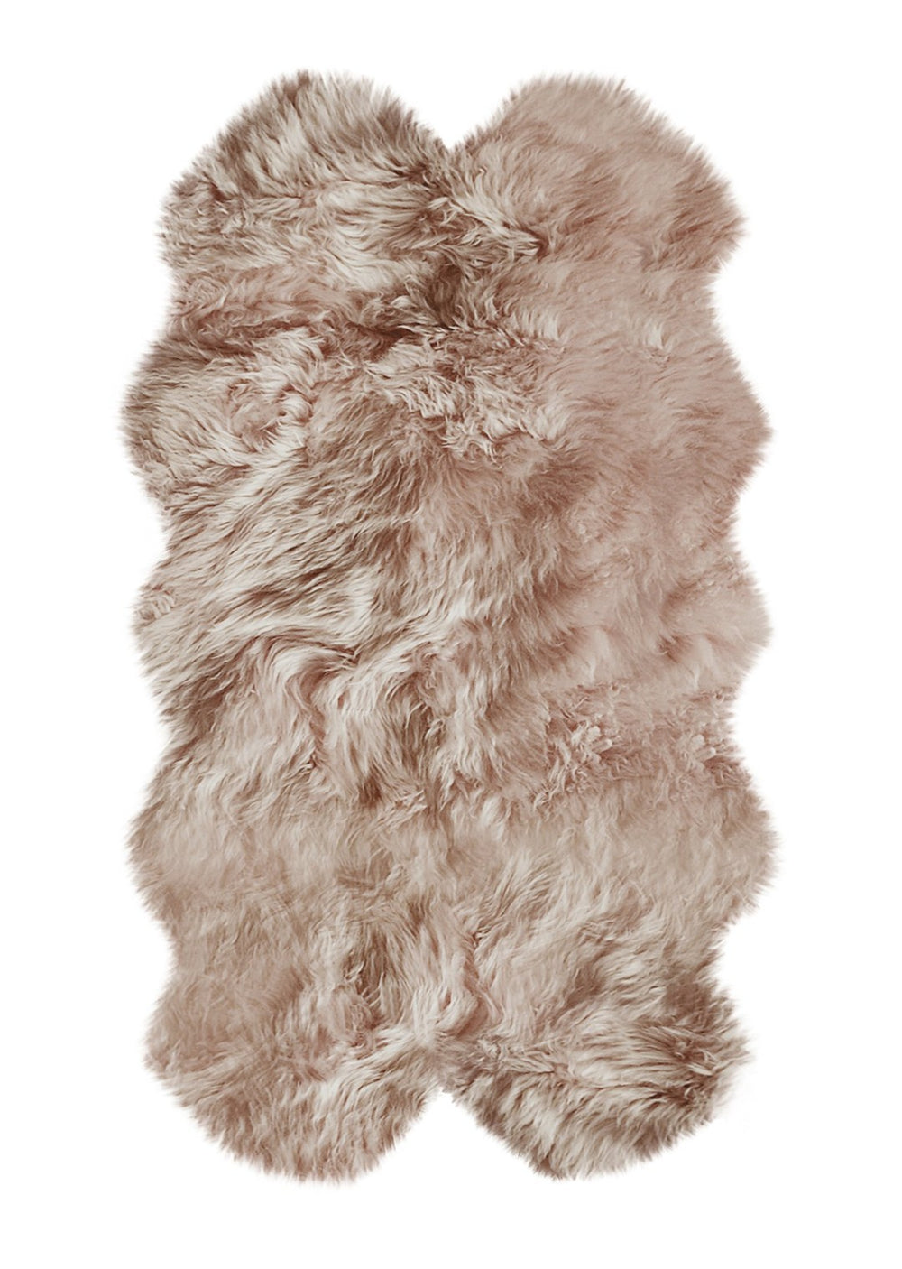 HomeRoots 4' X 6' Genuine Sheepskin Handmade Area Rug - Luxurious Softness, Durable Design for Cozy Spaces Pink 317029