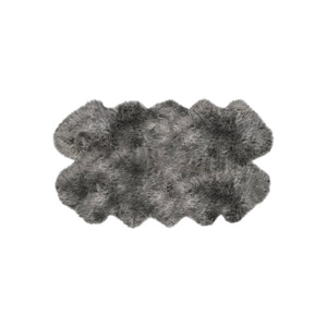 HomeRoots 4' X 6' Genuine Sheepskin Handmade Area Rug - Luxurious Softness, Durable Design for Cozy Spaces Gray 317030