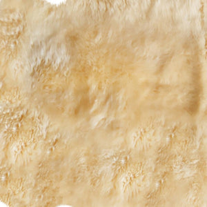 HomeRoots 4' X 6' Genuine Sheepskin Handmade Area Rug - Luxurious Softness, Durable Design for Cozy Spaces Gold 317031