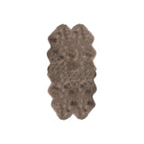 Homeroots Taupe Animal Print Area Rug Taupe Genuine Sheepskin 317032