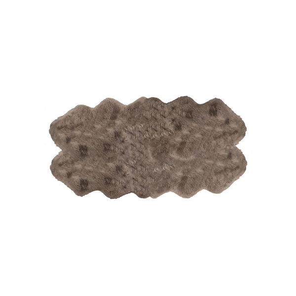 HomeRoots 4' X 6' Genuine Sheepskin Handmade Area Rug - Luxurious Softness, Durable Design for Cozy Spaces Taupe 317032