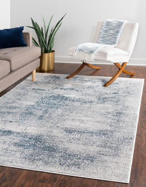 Unique Loom Gray Finsbury 6 Ft Runner - Stylish, Resilient Design For High-traffic Areas In Your Home Decor Blue  3170522-unique-loom
