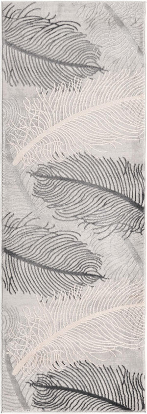 Unique Loom Gray Finsbury 6 Ft Runner - Stylish, Resilient Design For High-traffic Areas In Your Home Decor Gray  3170564-unique-loom