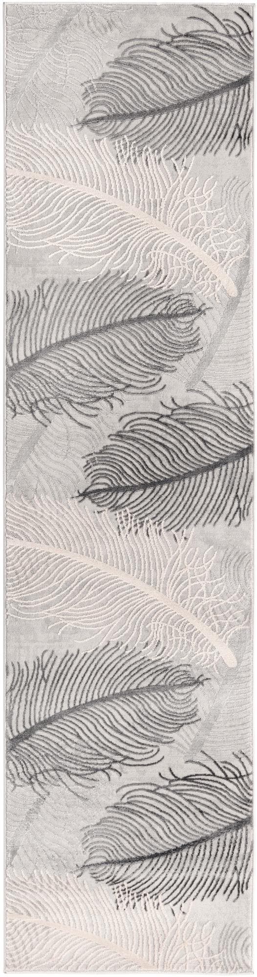 Unique Loom Gray Finsbury 6 Ft Runner - Stylish, Resilient Design For High-traffic Areas In Your Home Decor Gray  3170565-unique-loom