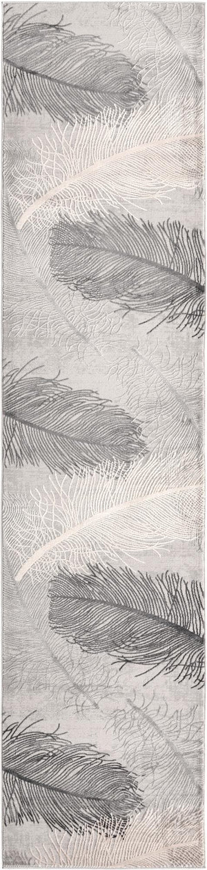 Unique Loom Gray Finsbury 6 Ft Runner - Stylish, Resilient Design For High-traffic Areas In Your Home Decor Gray  3170567-unique-loom