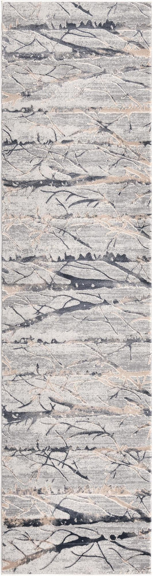 Unique Loom Gray Finsbury 6 Ft Runner - Stylish, Resilient Design For High-traffic Areas In Your Home Decor Gray  3170581-unique-loom