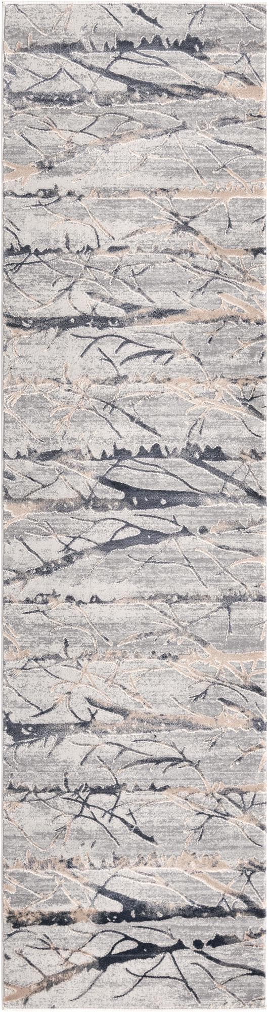 Unique Loom Gray Finsbury 6 Ft Runner - Stylish, Resilient Design For High-traffic Areas In Your Home Decor Gray  3170581-unique-loom