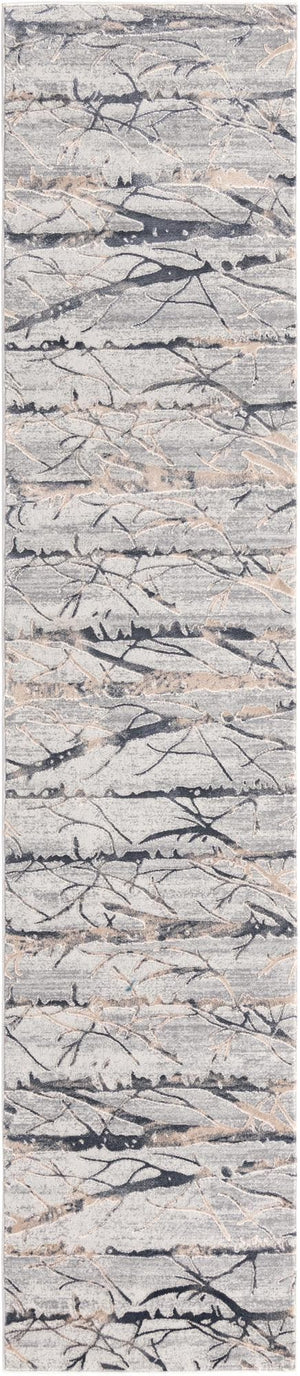 Unique Loom Gray Finsbury 6 Ft Runner - Stylish, Resilient Design For High-traffic Areas In Your Home Decor Gray  3170582-unique-loom