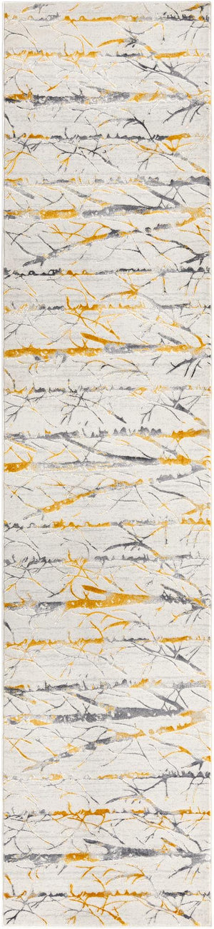 Unique Loom Ivory Elegant 6-foot Runner Rug - Soft Neutral Tones With Refined Pattern For Stylish Interiors Yellow,Gray  3170601-unique-loom