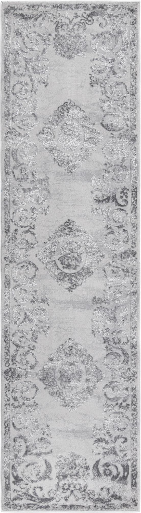 Unique Loom Ivory Elegant 6-foot Runner Rug - Soft Neutral Tones With Refined Pattern For Stylish Interiors Gray  3170609-unique-loom