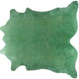 Homeroots 6' X 7' Green Cowhide Cowhide Area Rug Green Cowhide 317068