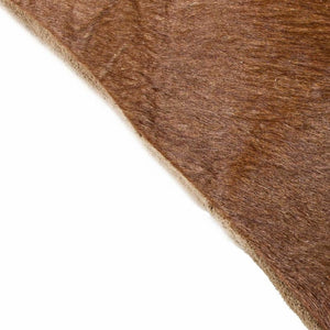 Homeroots 18 X 18 Brown Cowhide Throw Pillow Brown  317088