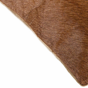 Homeroots 18 X 18 Brown Cowhide Throw Pillow Brown  317088