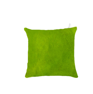 Homeroots Set Of Two Lime Green Cowhide Throw Pillow Lime  317096