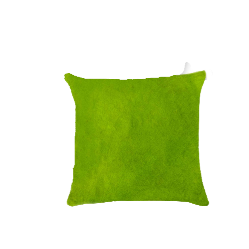 Homeroots Set Of Two Lime Green Cowhide Throw Pillow Lime  317096