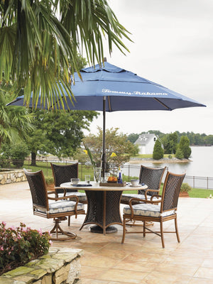 Lexington Tommy Bahama Outdoor Umbrella Base For Tommy Bahama Umbrella - Enhance Your Outdoor Living With Stability & Style! Dark Brown Wood 3100-35cub