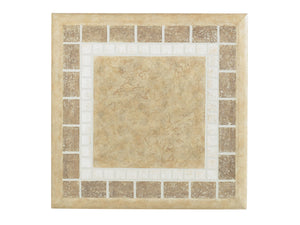 Lexington Tommy Bahama Outdoor 3170-953 Elegant Woven Wicker Accent Table With Weatherstone Top For Timeless Outdoor Style Dark Brown Wood 3170-953