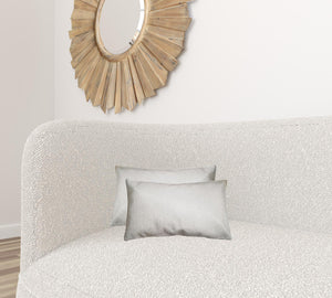 Homeroots 12" X 20" Off White Cowhide Set Of 2 Pillows Off White  317106