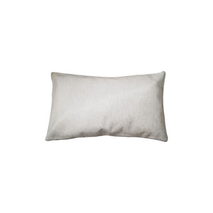 HomeRoots Set of Two Luxurious Cowhide Lumbar Throw Pillows for Elegant Home Décor and Comfort Off White 317106