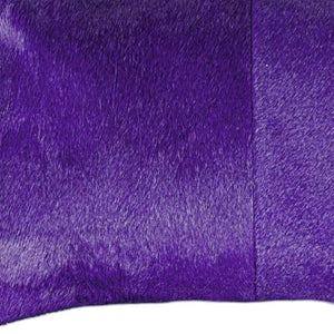 HomeRoots Set of Two Luxurious Cowhide Lumbar Throw Pillows for Elegant Home Décor and Comfort Purple 317109