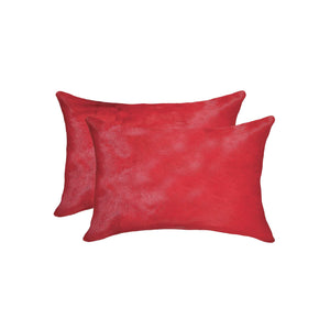 Homeroots 12" X 20" X 5" Firecracker Cowhide  Pillow 2 Pack Firecracker  317111
