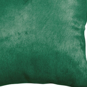 HomeRoots Set of Two 18" Luxe Cowhide Throw Pillows for Elegant Living Room Decor and Cozy Comfort Verde 317120