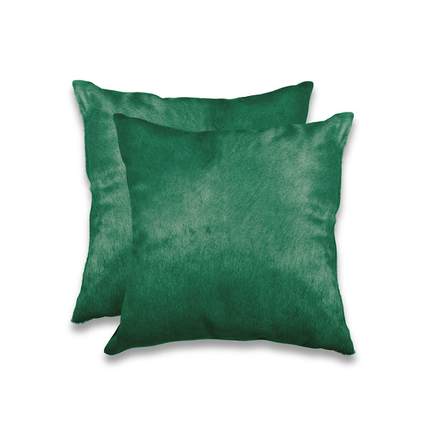 Homeroots 18" X 18" X 5" Verde Cowhide  Pillow 2 Pack Verde  317120