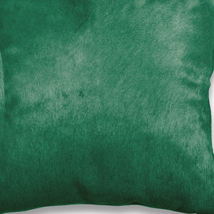 HomeRoots Set of Two 18" Luxe Cowhide Throw Pillows for Elegant Living Room Decor and Cozy Comfort Verde 317120