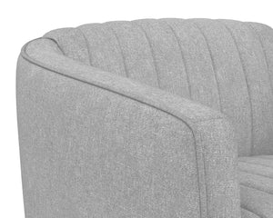 Sunpan Garrison Swivel Lounge Chair - Modern Elegance with Timeless Style and Comfortable Design Features Liv Dove