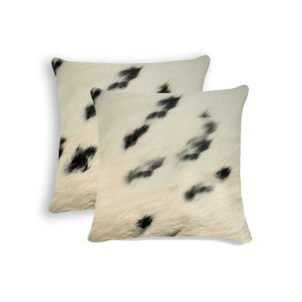 Homeroots 18 X 18 Black And White Cowhide Throw Pillow White,Black  317127
