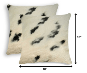 Homeroots 18 X 18 Black And White Cowhide Throw Pillow White,Black  317127