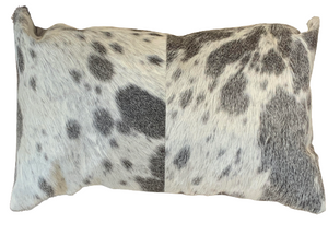 Homeroots Set Of 2 Gray And White Natural Cowhide Pillows Gray,White  317132