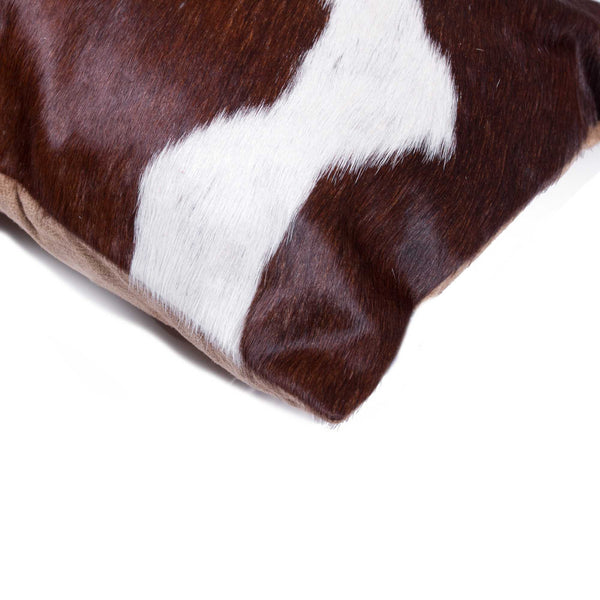 Homeroots Set Of Two 12" X 20" Brown And White Cowhide Throw Pillow Salt,Pepper Chocolate  317138