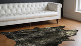 Homeroots 60" X 84" Chocolate And Gold Cowhide - Area Rug Chocolate,Gold Cowhide 317158