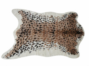 Homeroots 63" X 90" Leopard Faux Hide - Area Rug  Acrylic 317168